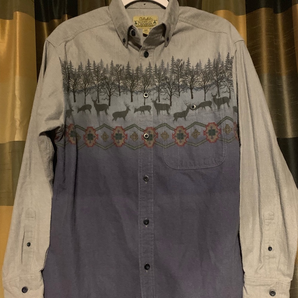 Long sleeve tribal button down